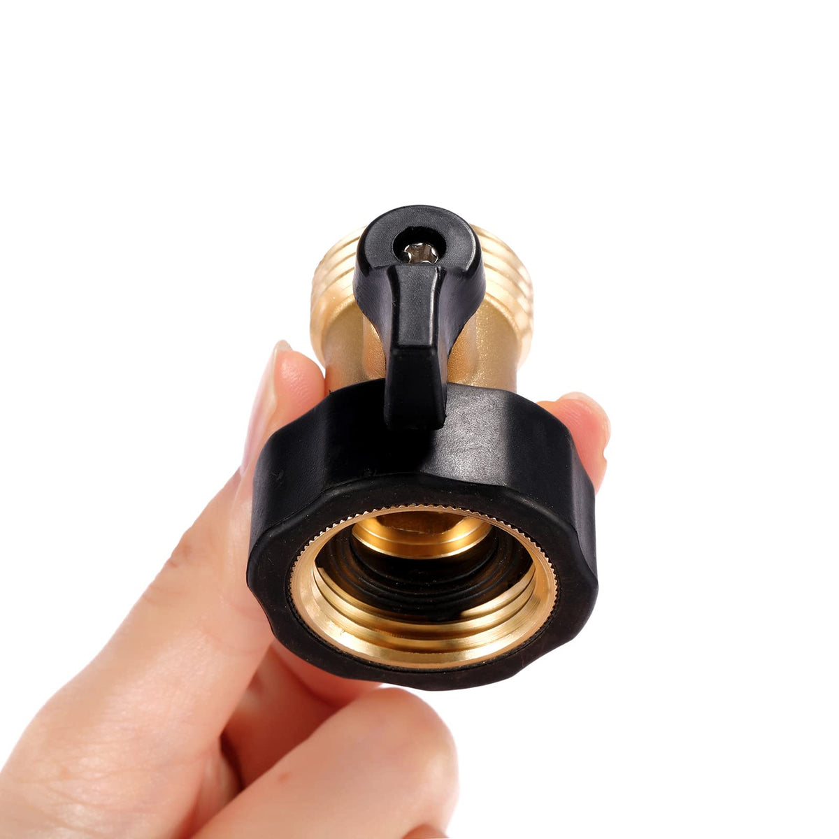 Sanpaint garden hose shut-off valve pack ready for multiple hose setups.