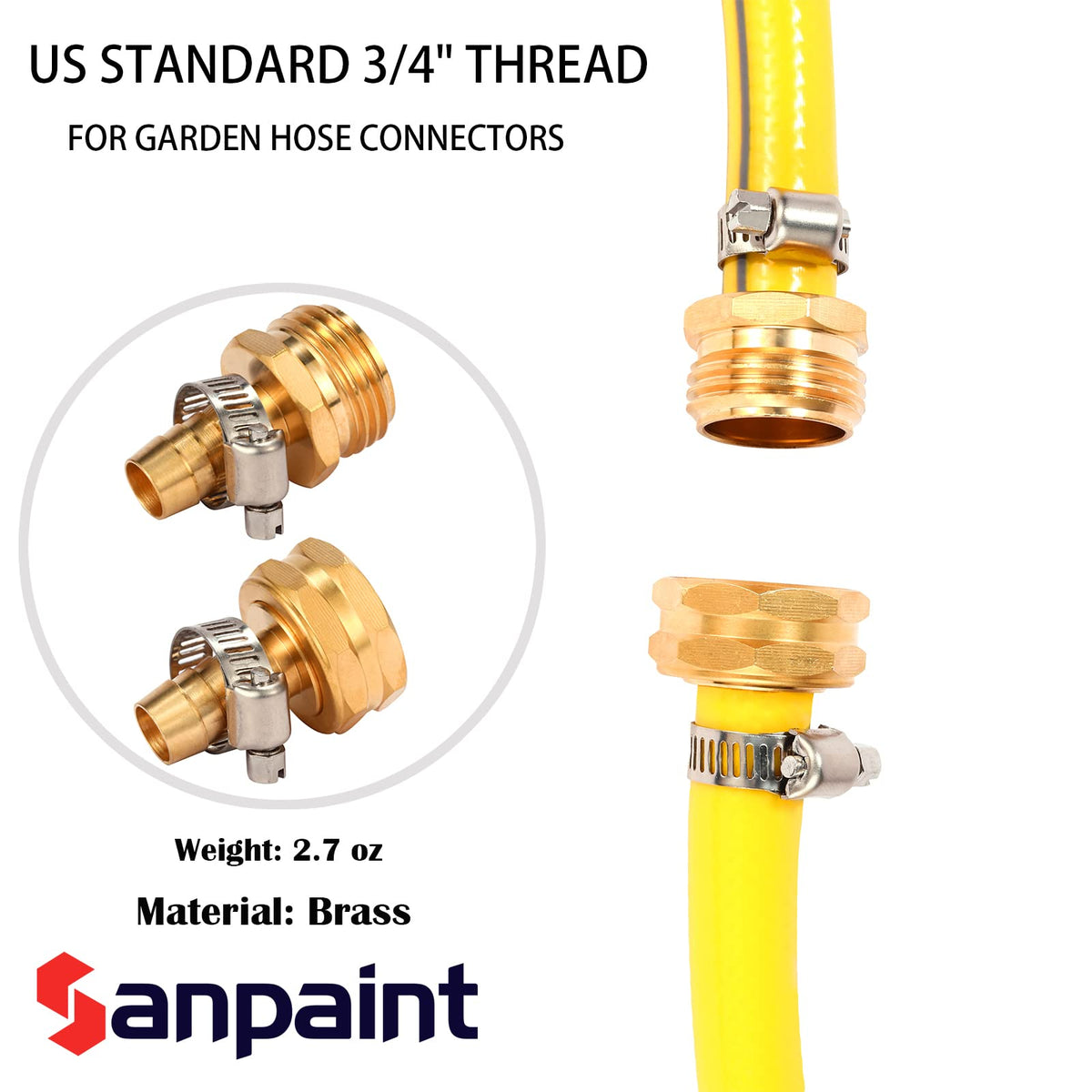 Sanpaint connector in garden setting ready for quick repairs.