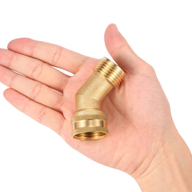 Hose elbow prevents twisting and kinks during sprinkler timer setup and outdoor use.