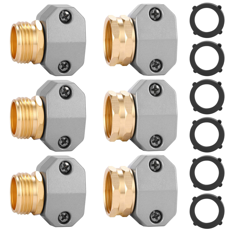 Sanpaint hose repair kit aluminum connectors close-up for leak-free seals