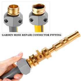 Sanpaint kit includes two female and two male connectors with clamps for versatile repairs.