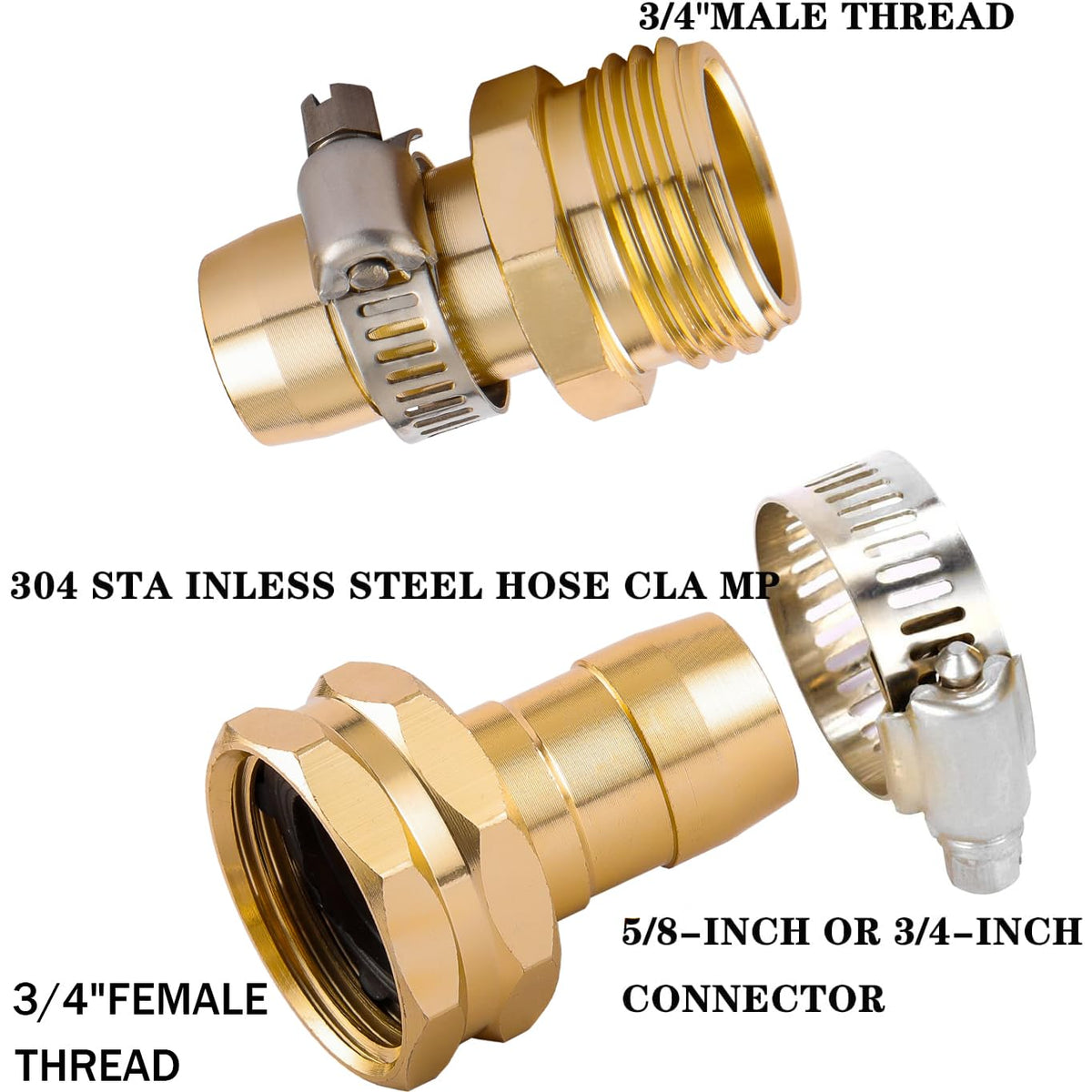 Sanpaint stainless steel clamps provide secure, no-leak hose connections