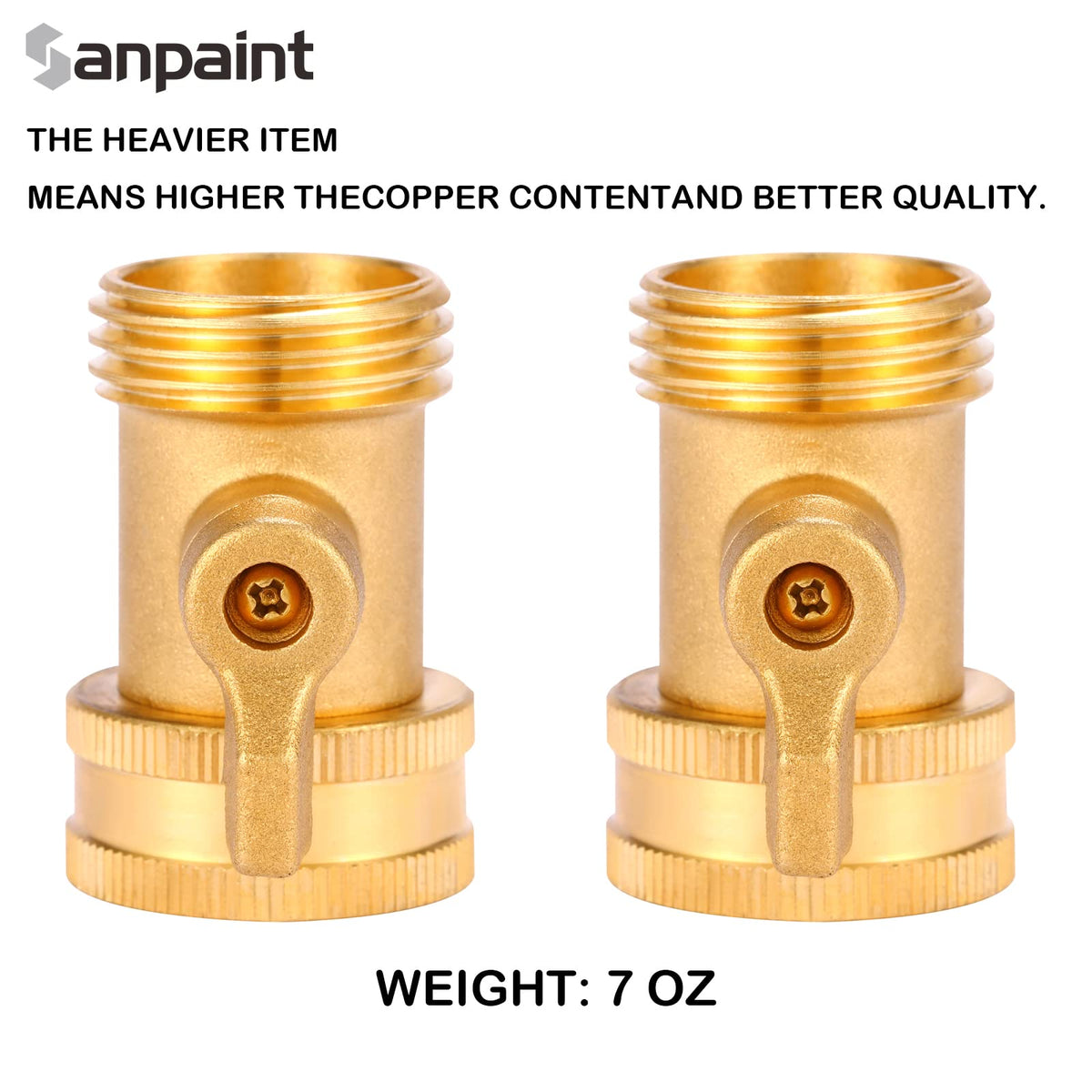 Sanpaint swivel connectors enable quick attachment to faucets.