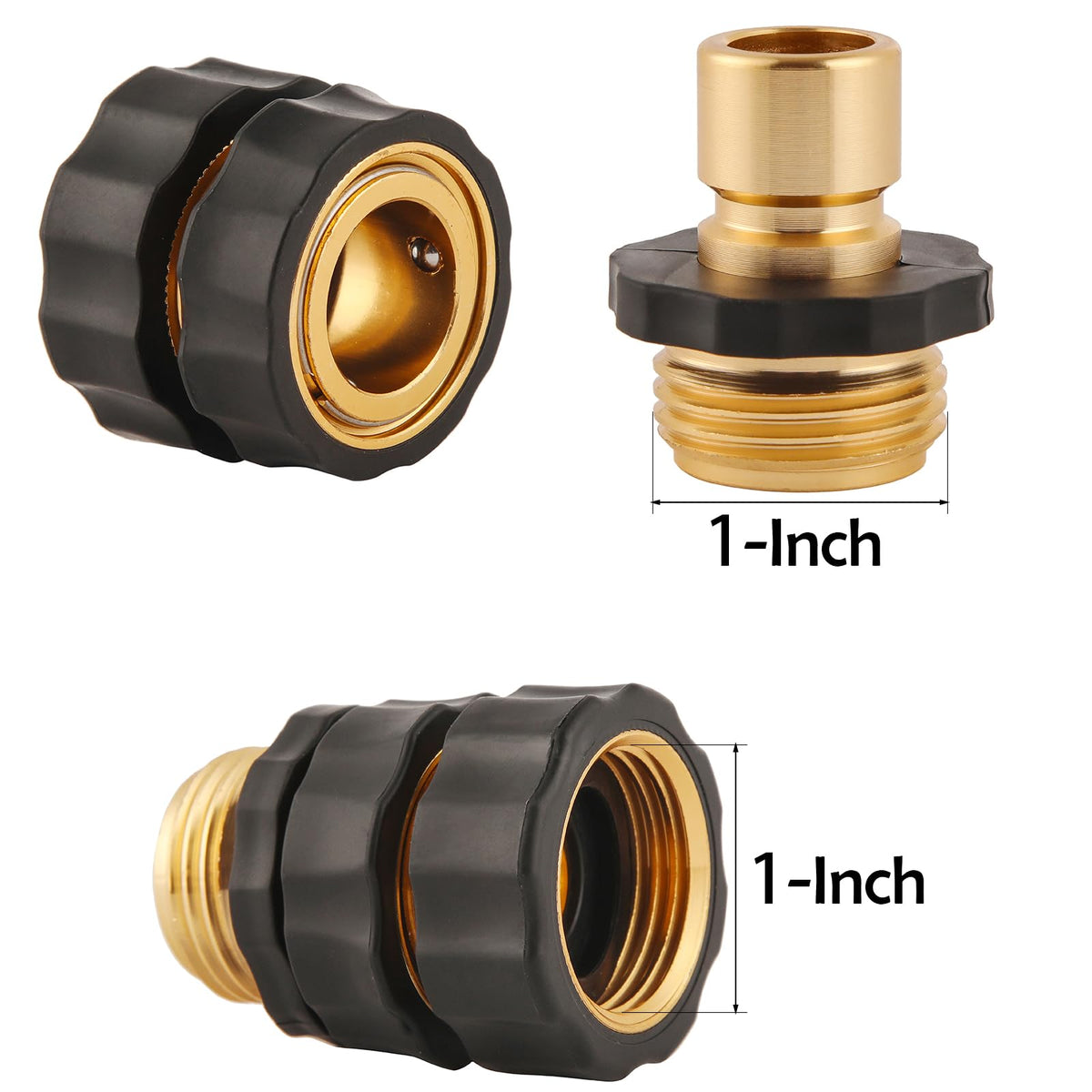 Sanpaint three-quarter-inch garden hose quick connector with female fitting for quick connection.