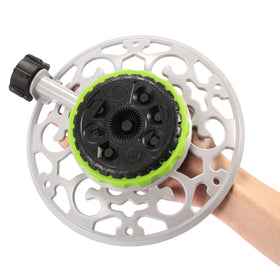 Sanpaint sprinkler on a metal base delivering stable outdoor watering