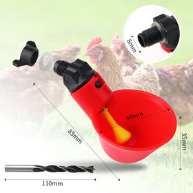 Sansheng chicken waterer cups with yellow trigger for automatic release