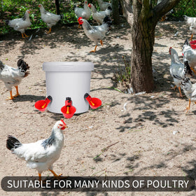 Sansheng waterer cups with nuts installed for secure bucket mounting