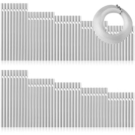 Sansheng 60pcs wind chime tubes set in silver ready for outdoor decor