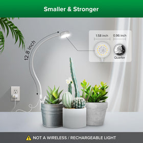 SANSI 360° gooseneck clip allows precise positioning for potted succulents.