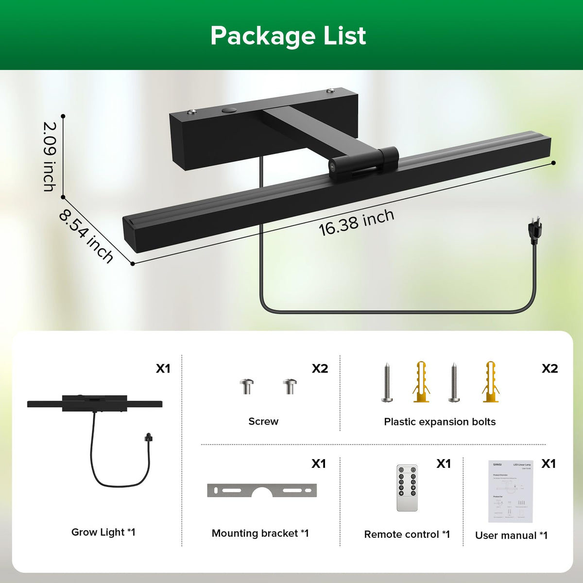 SANSI over shelving or tent setup for greenhouse growth