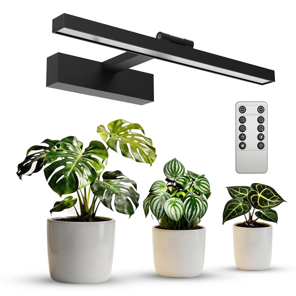 SANSI wall-mount grow light setup over a compact indoor area for plants