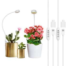SANSI pot-clip grow light close-up shows compact design for healthy indoor plant growth