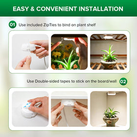 SANSI Puck Grow Light compact design fits tight plant shelves
