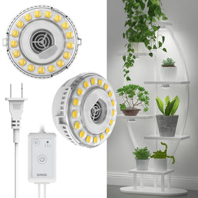 SANSI Puck Grow Light main unit with compact full-spectrum LEDs for indoor plants