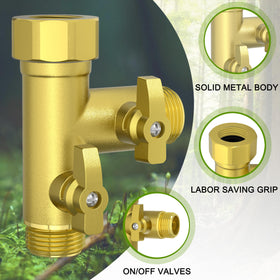SANTONG easy-install on outdoor faucet with individual valve control.