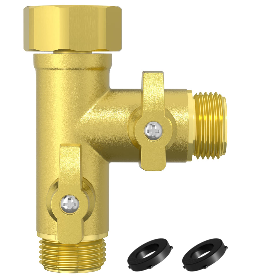 SANTONG high-flow solid metal 2-way splitter enables durable, efficient watering.