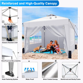 SANWAY canopy sidewalls with doors provide convenient access.