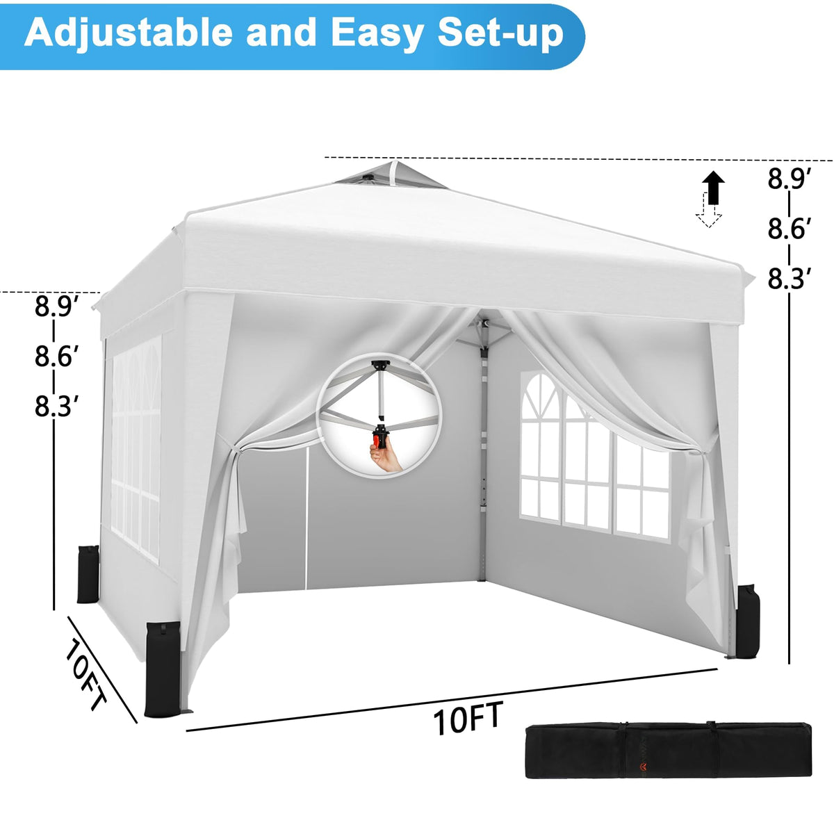 SANWAY carry bag with rollers makes transport easy.