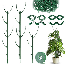 sanzkjic 5-pack stackable plant support poles for.Monstera indoors, providing sturdy growth support.