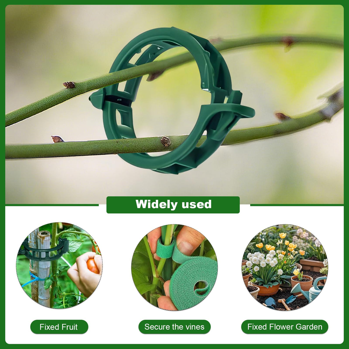 sanzkjic garden stakes suitable for tomatoes and flowering plants.