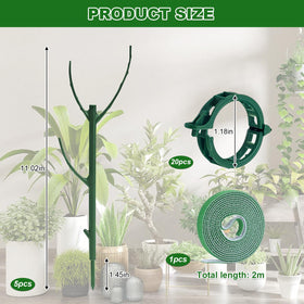 sanzkjic indoor-outdoor plant stake blends with greenery for a natural look.
