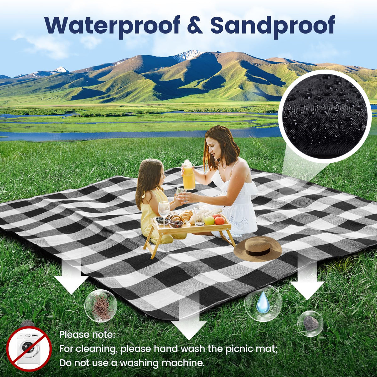 Sapsisel outdoor indoor use blanket suits picnics, parks, and living rooms