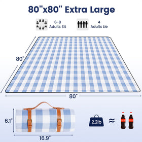 Sapsisel 80x80 large blanket accommodates 6 to 8 adults for gatherings.