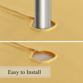 SARAFLORA wrinkle-free polyester tablecloth maintains neat dining surfaces