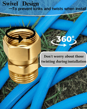 SARANICE brass 3/4 GHT female connector for secure, easy hose connections