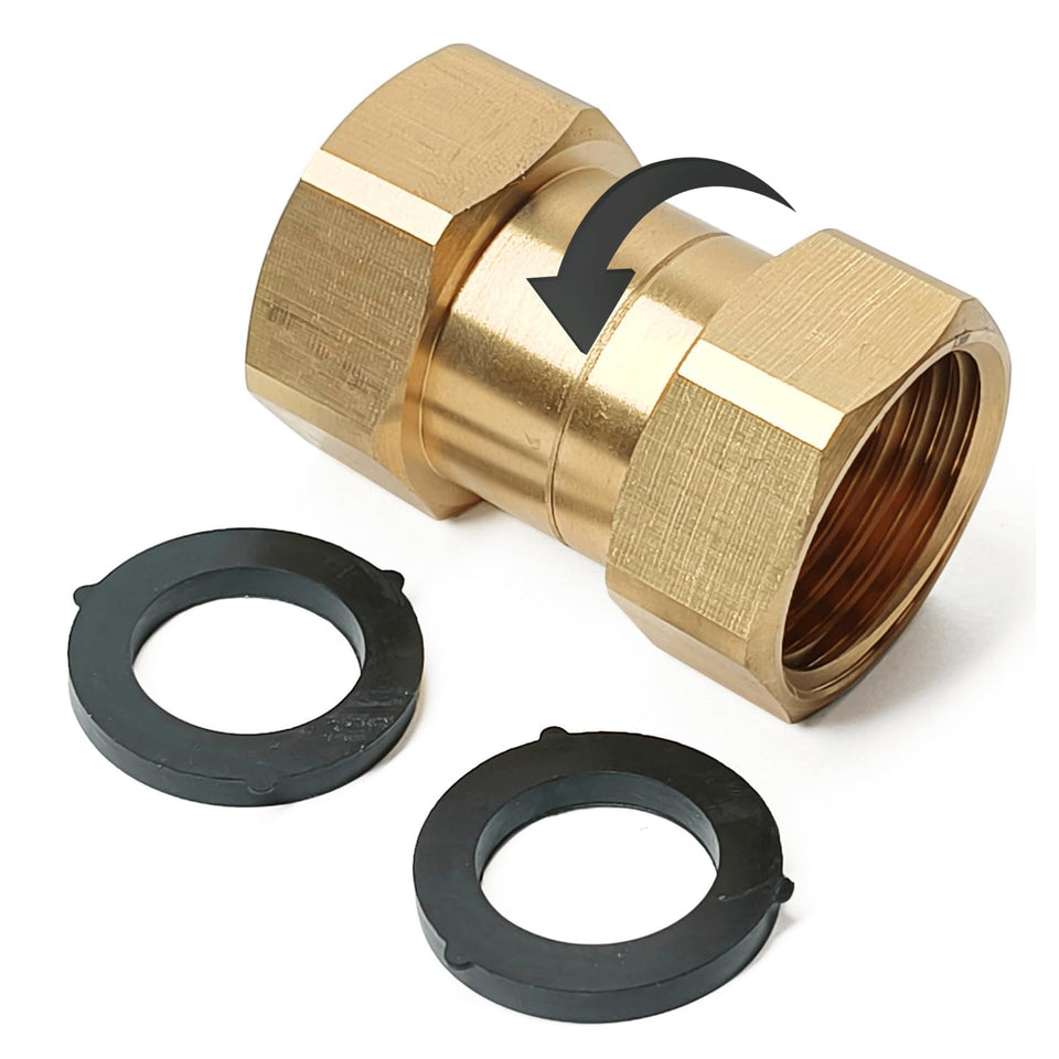 Saranice heavy-duty brass garden hose adapter with double female connection for leak-free watering