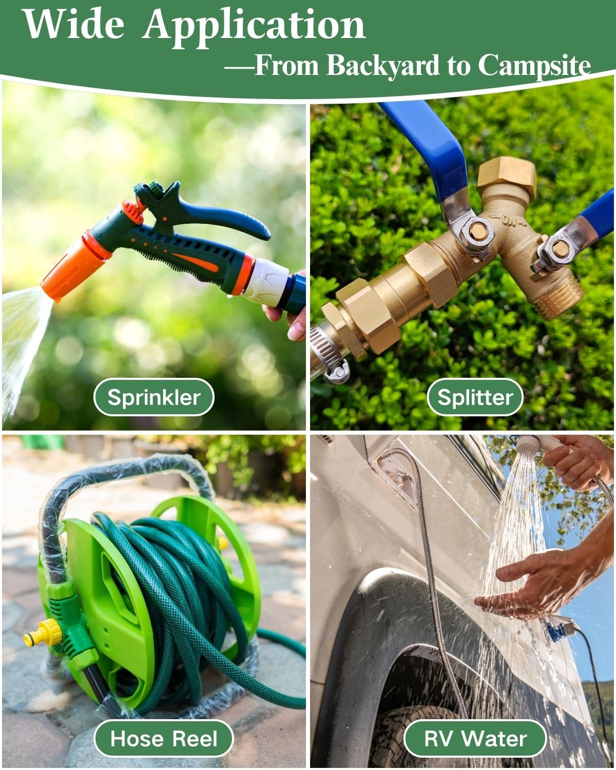 Saranice extended hose connection with double female end for longer reach
