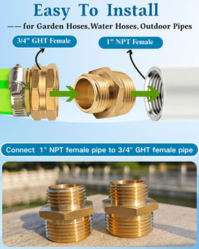 SARANICE irrigation system hookup with sturdy threads and easy fit.