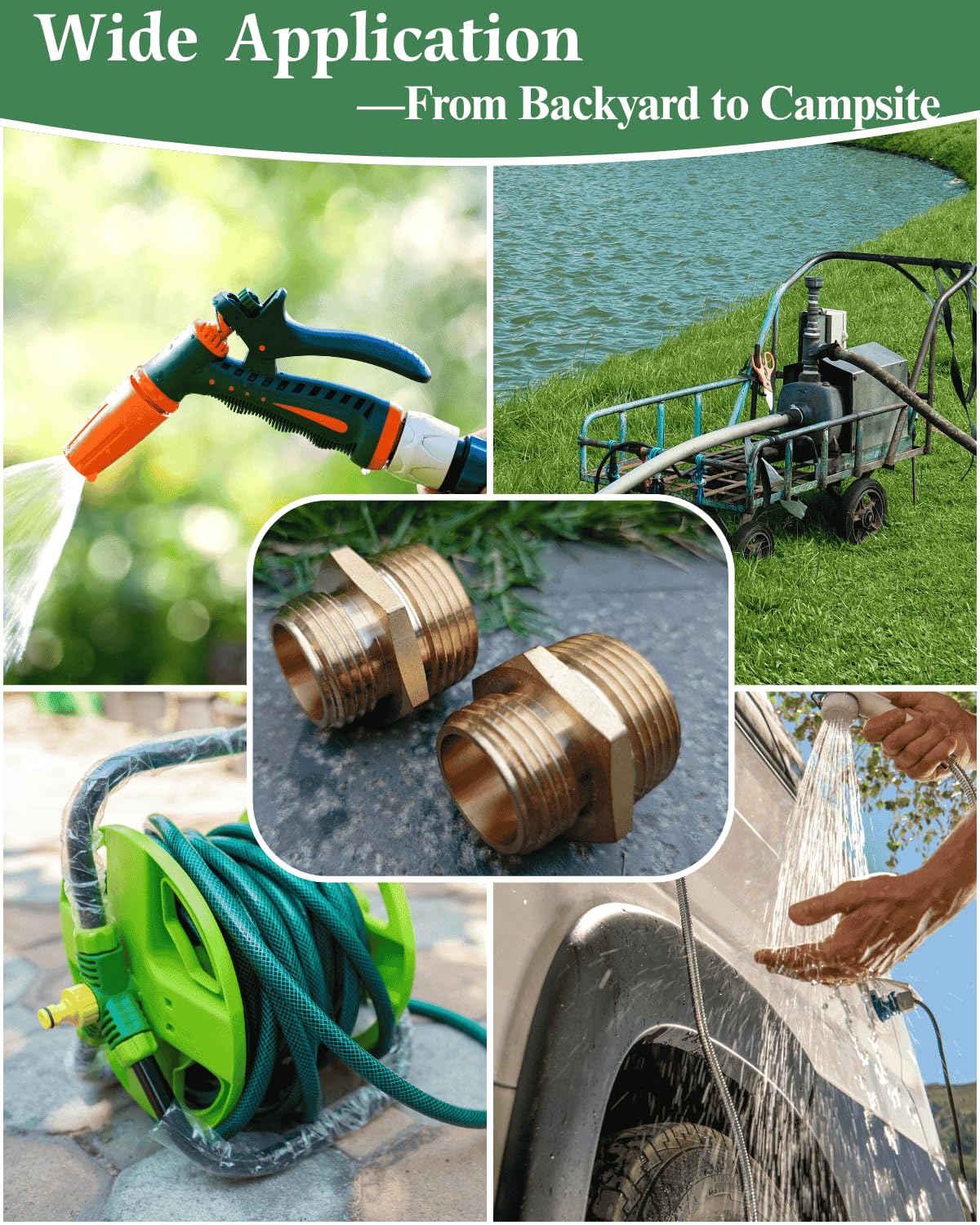 SARANICE pump-to-hose connection ready for quick irrigation.