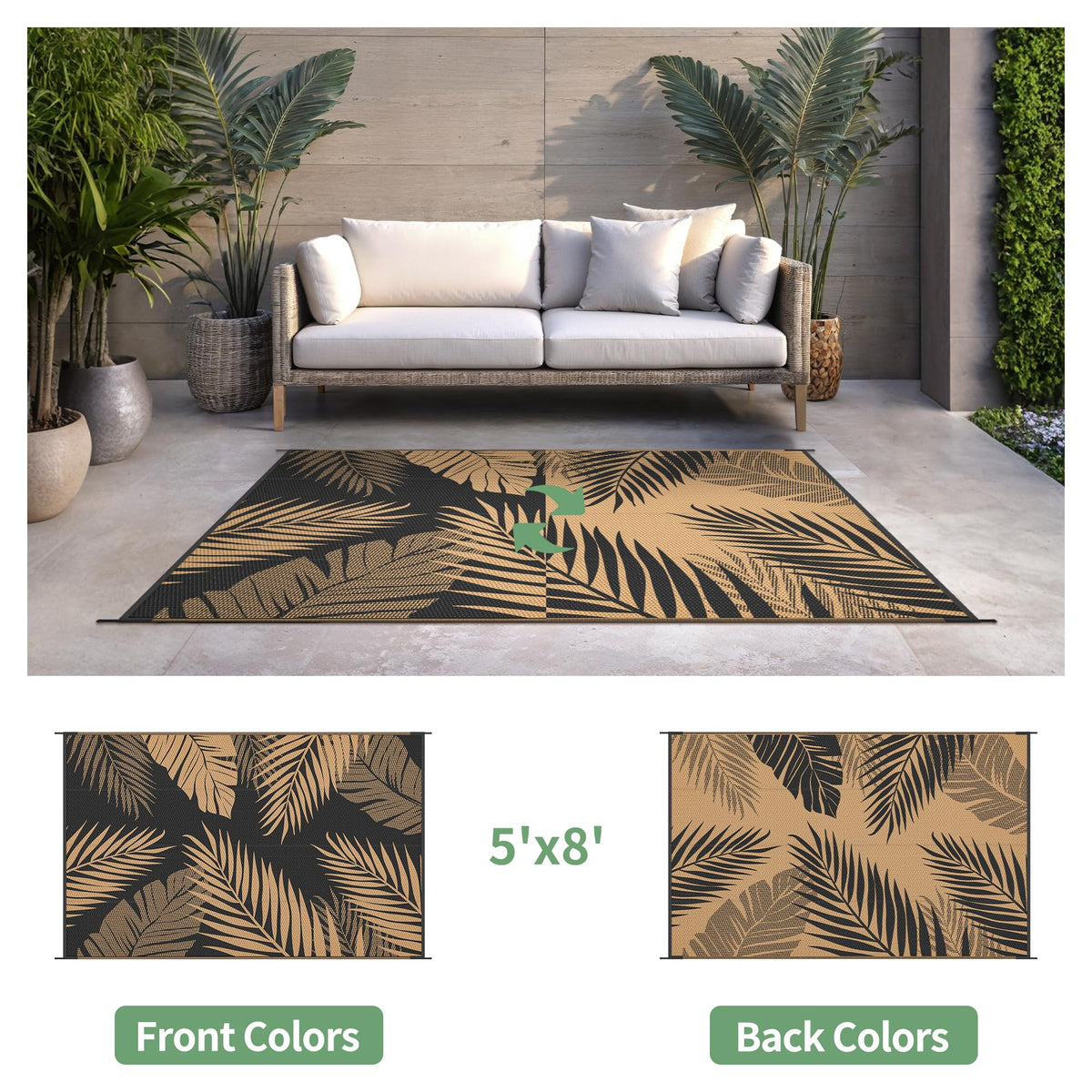 Sarben rug showcases double-sided pattern for extended style options outdoors