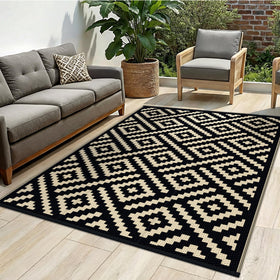 Sarben outdoor rug on a patio, 4x6 size, weather-ready for outdoor spaces
