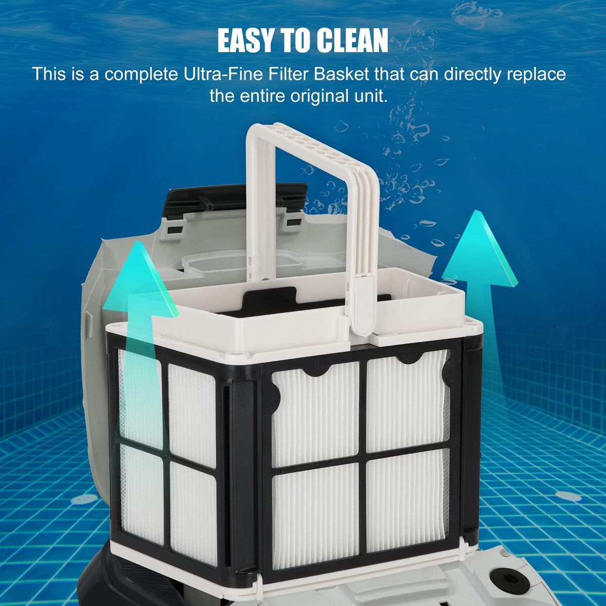Ultra-fine basket for T15-T25 improves pool filtration and clarity