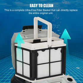 Ultra-fine basket for T15-T25 improves pool filtration and clarity