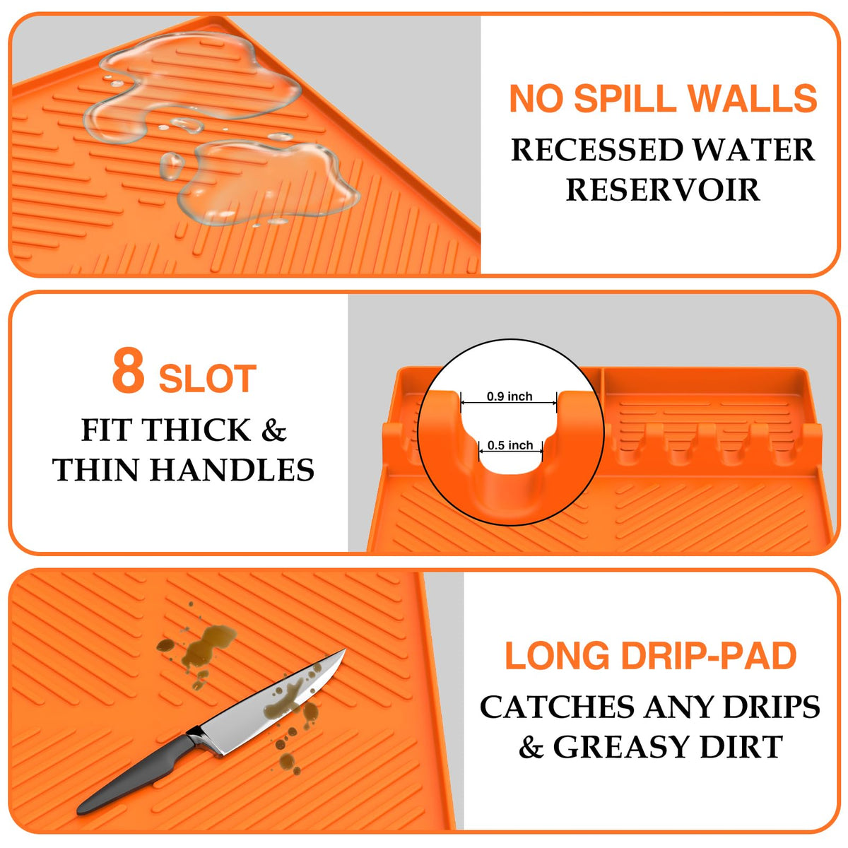 Easy-clean silicone mat suitable for dishwasher and quick maintenance