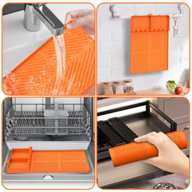 Heat resistant silicone mat withstands up to 450°F near hot surfaces