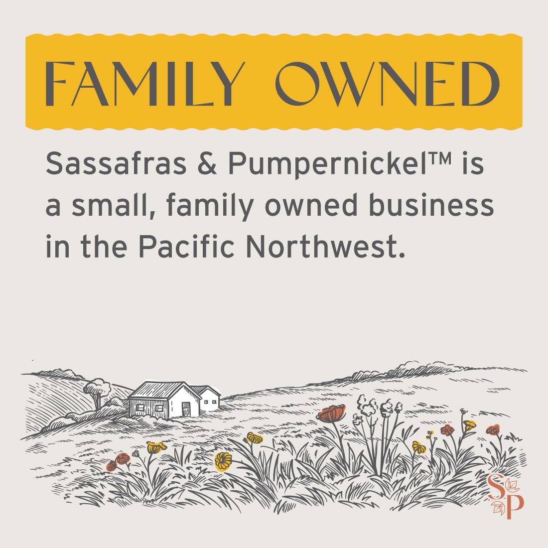 Sassafras & Pumpernickel organic lemongrass nesting herbs for bright coop scent.