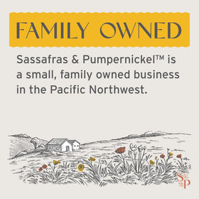 Sassafras & Pumpernickel organic lemongrass nesting herbs for bright coop scent.