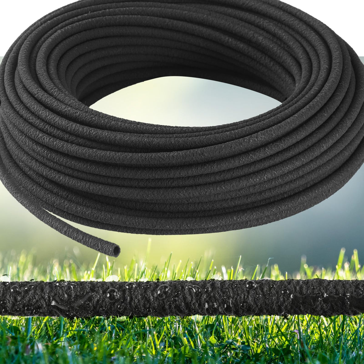 Sasylvia 100ft irrigation tubing roll for wide garden coverage