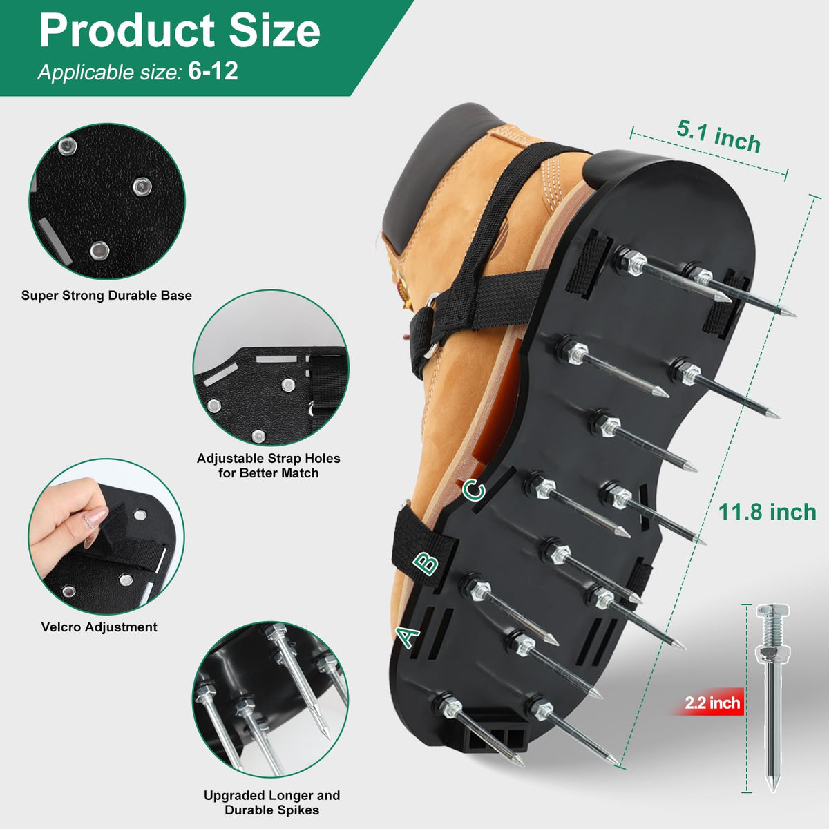 Satisure aerator shoes show adjustable straps for secure fit.