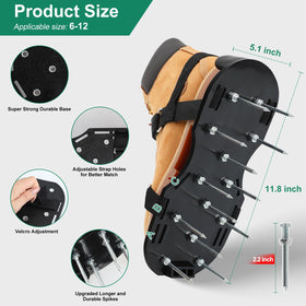 Satisure aerator shoes show adjustable straps for secure fit.