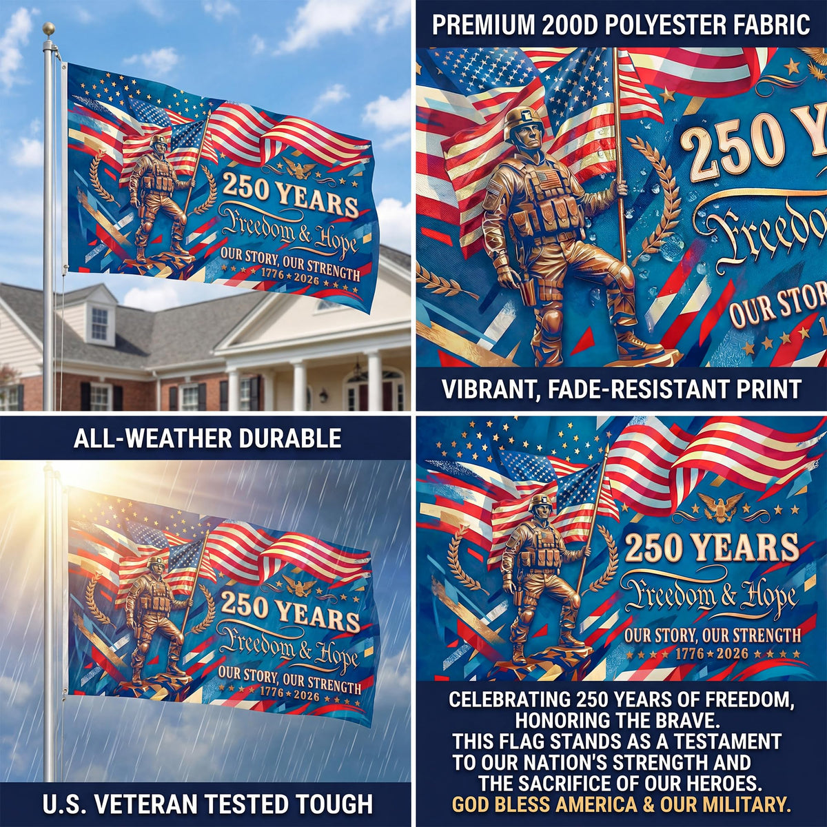 Satumho 1776 history flag design supports outdoor moments.