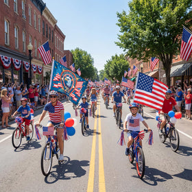 Satumho patriotic banner suitable for indoors, outdoors, and celebrations.