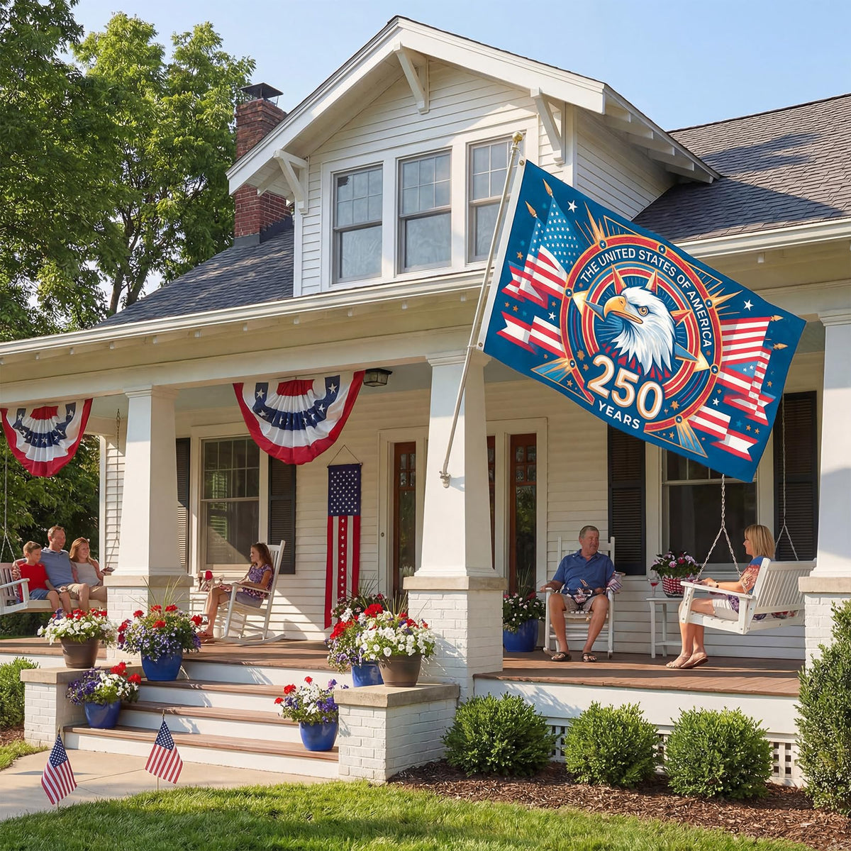 Satumho flag ideal for yard displays and ceremony backdrops.