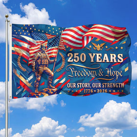 Satumho USA 250th Anniversary Flag 3x5ft for outdoor display.