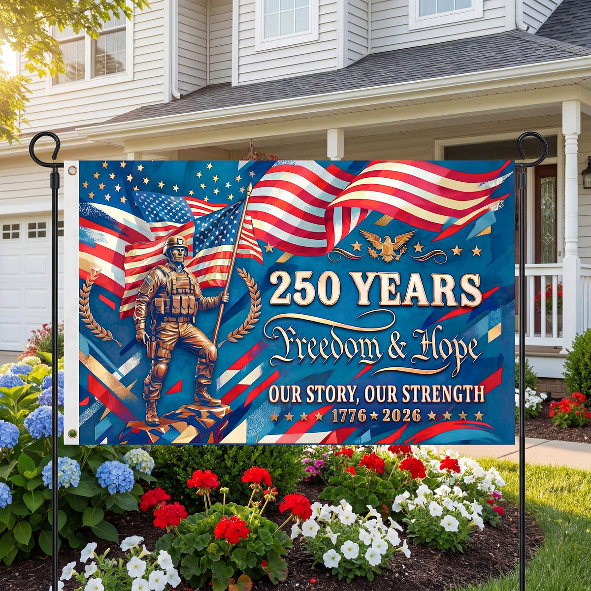 Satumho yard display flag suitable for outdoor celebrations.