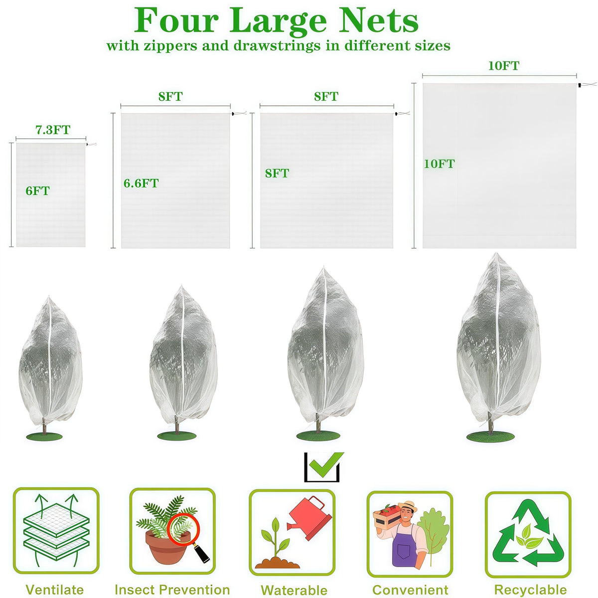 SATXTREM anti-deer squirrel protection netting guards crops without adding weight